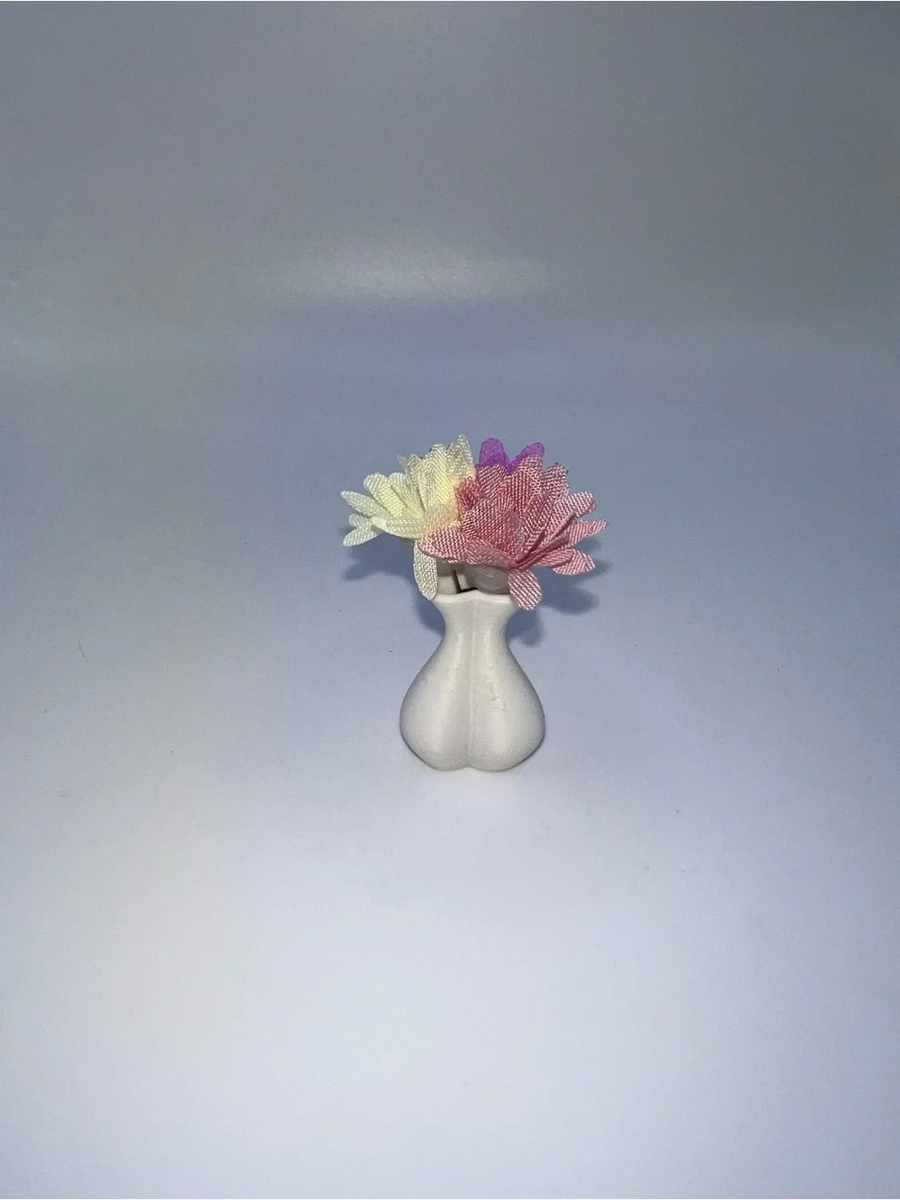 Miniature dollhouse floral decor